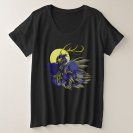 Comet Dark Fantasy Reindeer Plus Tee プラスサイズTシャツ