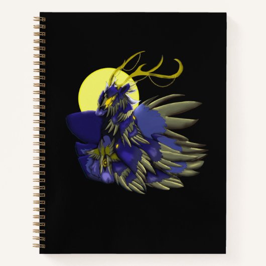 Comet Dark Fantasy Reindeer Spiral Notebook ノートブック (正面)