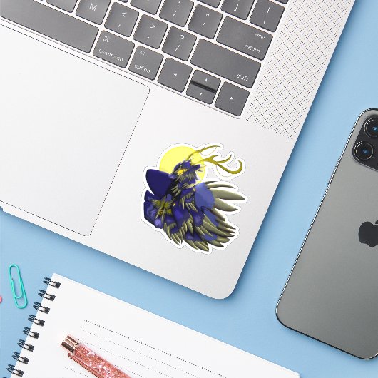 Comet Dark Fantasy Reindeer Vinyl Sticker シール (ノートパソコンとiPhone)