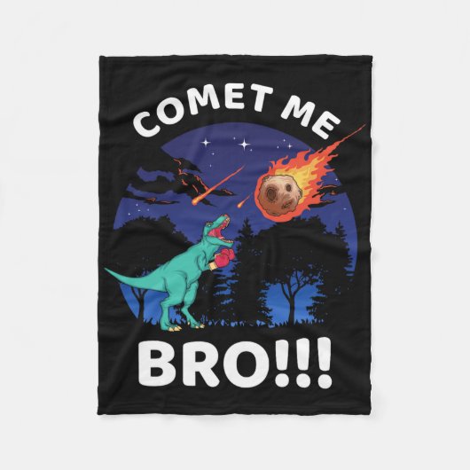Comet Me Bro Funny Boxing T Rex Dinosaur Pun Extin フリースブランケット (正面)