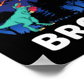 Comet Me Bro Funny Boxing T Rex Dinosaur Pun Extin ポスター (角)