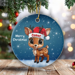 Comet Whimsical Reindeer Baby Woodland Animal 🦌🎄 セラミックオーナメント