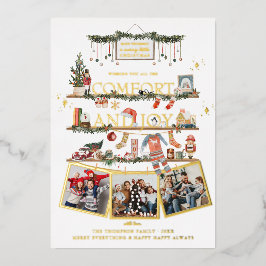 Comfort & Joy | クリスマス 写真 ホリデーカード 箔シーズンカード
