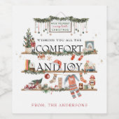 Comfort & Joy | メリーなクリスマス ワインラベル (シングルラベル)