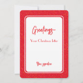 Comfort & Joy in Red Photo Christmas Letter Card 招待状 (裏面)