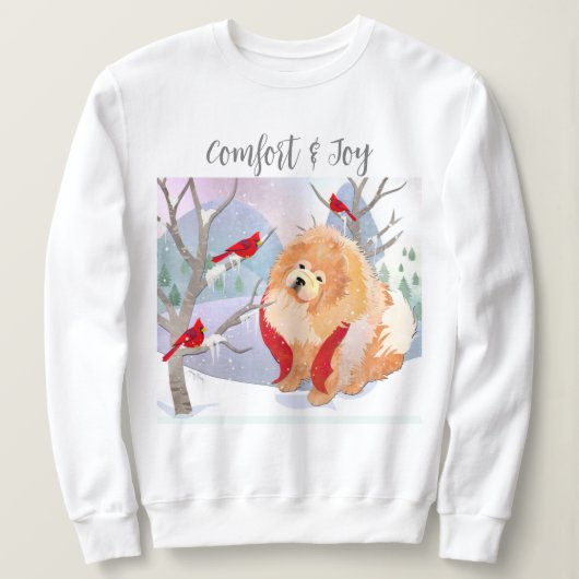 COMFORT & JOY - ROUGH CHOW 白シャツ stl限定 スウェットシャツ (デザイン正面)