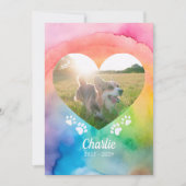 Comfort Remembrance Customizable Pet Sympathy Card シーズンカード (正面)
