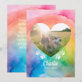 Comfort Remembrance Customizable Pet Sympathy Card シーズンカード (正面/裏面)