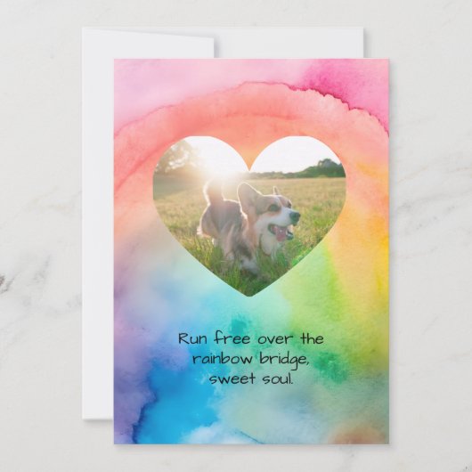 Comfort Remembrance Customizable Pet Sympathy Card シーズンカード (正面)