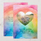 Comfort Remembrance Customizable Pet Sympathy Card シーズンカード (正面/裏面)