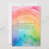 Comfort Remembrance Customizable Pet Sympathy Card シーズンカード (裏面)