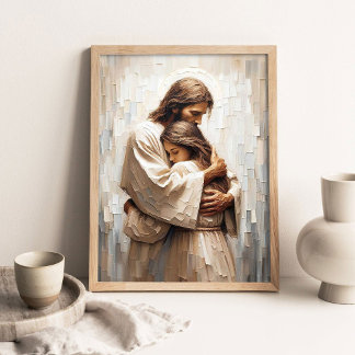 Comfort With Him, Christian Wall Art, Jesus Hugs  ポスター