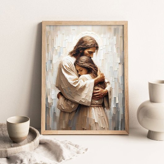Comfort With Him, Christian Wall Art, Jesus Hugs  ポスター