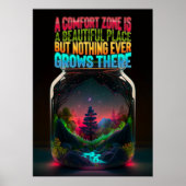 Comfort zone is a beautiful place | motivational ポスター (正面)