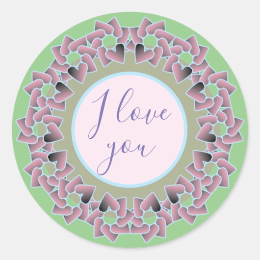 Comfortable and pretty classic round sticker ラウンドシール (正面)
