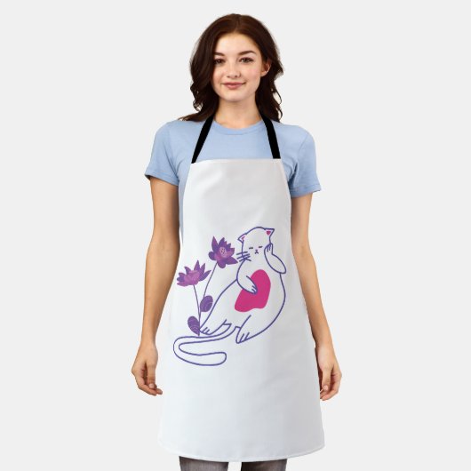 Comfortable & custom design cooking apron for both エプロン (着用した状態)