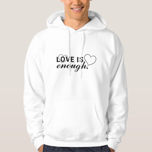 Comfortable Love is Enough Hoodie for Daily Style パーカ (正面)