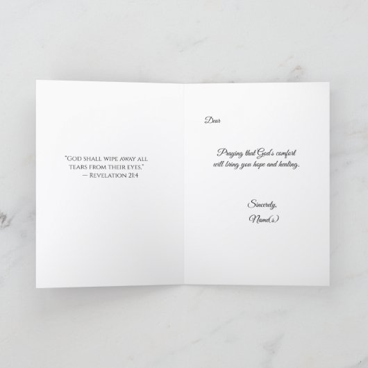 Comforting Angel Sympathy カード (内部)