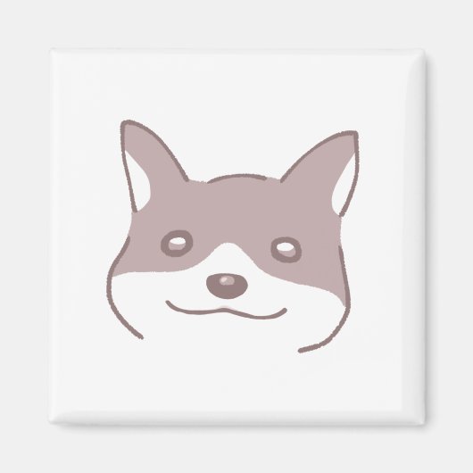 Comforting Dog - Hand-Drawn Charm マグネット (正面)