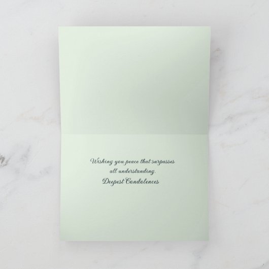 Comforting Heartfelt Sympathy カード (内部)