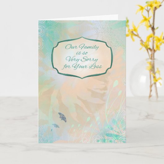 Comfort's Flight Butterflies Sympathy Card カード (黄色い花)