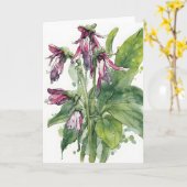 Comfrey - Watercolor flowers カード (黄色い花)