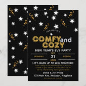 Comfy and Cozy New Year's Eve Party Invitation 招待状 (正面/裏面)