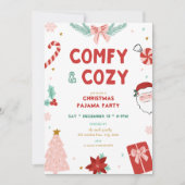 Comfy & Cozy Christmas Pajama Party Invitations 招待状 (正面)
