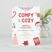 Comfy & Cozy Christmas Pajama Party Invitations 招待状 (スタンド正面)