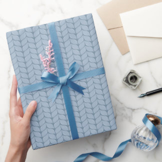 Comfy Cozy Knit Sweater Wrapping Paper - ブルー ラッピングペーパー
