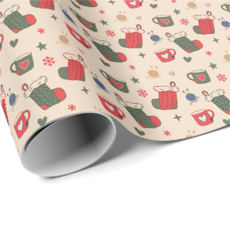 Comfy Cozy Winter Holiday Wrapping Paper - Classic ラッピングペーパー