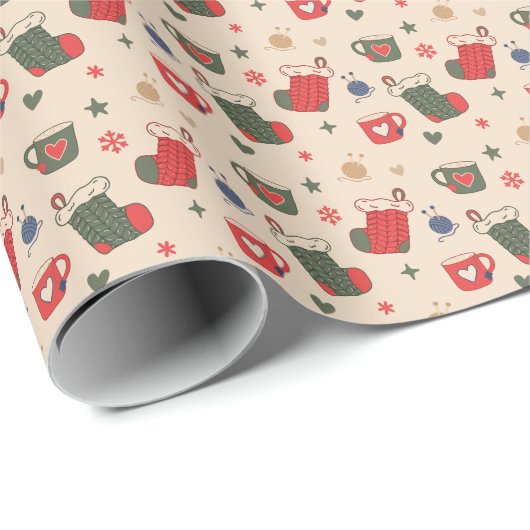 Comfy Cozy Winter Holiday Wrapping Paper - Classic ラッピングペーパー (ロールコーナー)