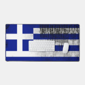 Comfy Gaming Desk Mat – ギリシャ国旗 デスクマット (キーボード&マウス)