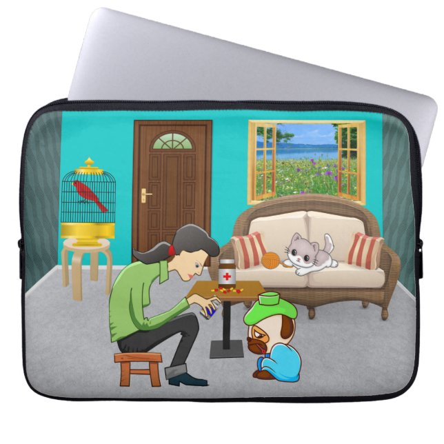 ComfyPaws ラップトップスリーブ (正面)
