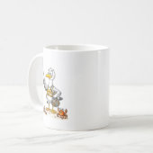 Comic Bird Beach Cleanup Crew コーヒーマグカップ (正面左)