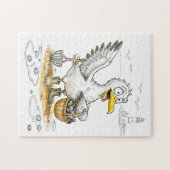 Comic Bird Collecting Shells ジグソーパズル (横)