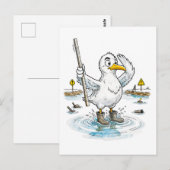 Comic Bird Flood Gauge Duty ポストカード (正面/裏面)