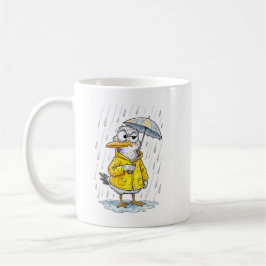 Comic Bird Rainy Day Duty コーヒーマグカップ