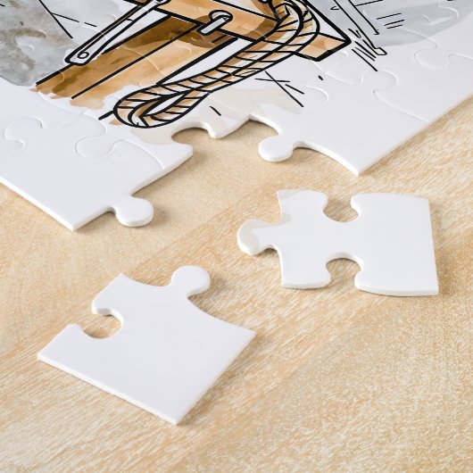 Comic Bird Shipyard Worker ジグソーパズル (側面)