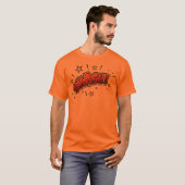 Comic Book Art Smash EXclamation Orange Tシャツ (正面フル)