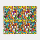 Comic Book Bubbles Fleece Blanket フリースブランケット (正面(横))