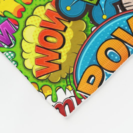Comic Book Bubbles Fleece Blanket フリースブランケット (角)