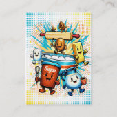 Comic book hippie baking ingredients bakery 名刺 (正面)