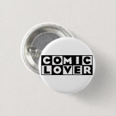 Comic Book Lover Bold Design 缶バッジ (正面&裏面)