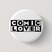Comic Book Lover Bold Design 缶バッジ (正面)