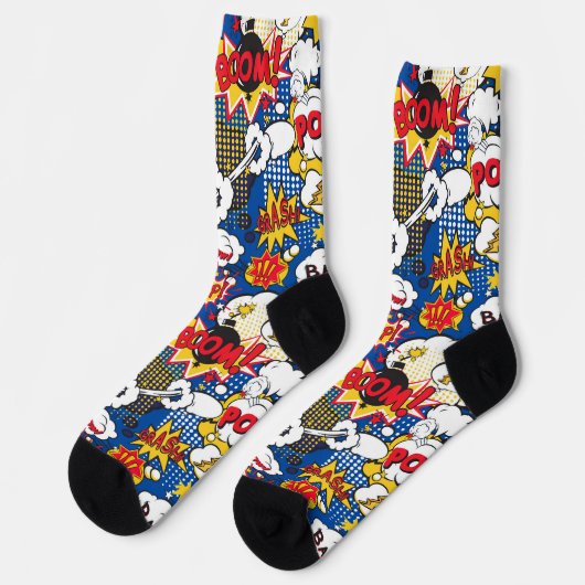 Comic Book Pattern  ソックス (左)