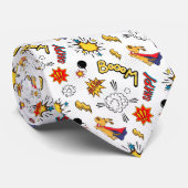 Comic Book Pattern ネクタイ (ロール)