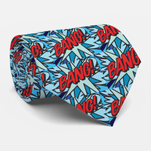 Comic Book pop Art BANG Superhero ネクタイ