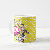 Comic Book Pop Art Retro Lady Funny コーヒーマグカップ (正面左)