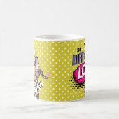 Comic Book Pop Art Retro Lady Funny コーヒーマグカップ (中央)